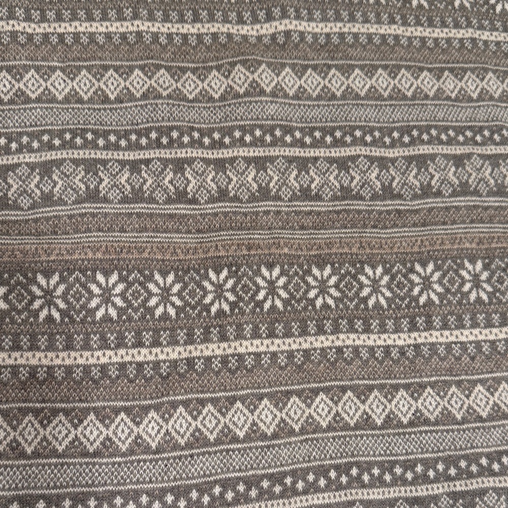 Boll and Branch Fair Isle Knit Pattern Scarf/Wrap